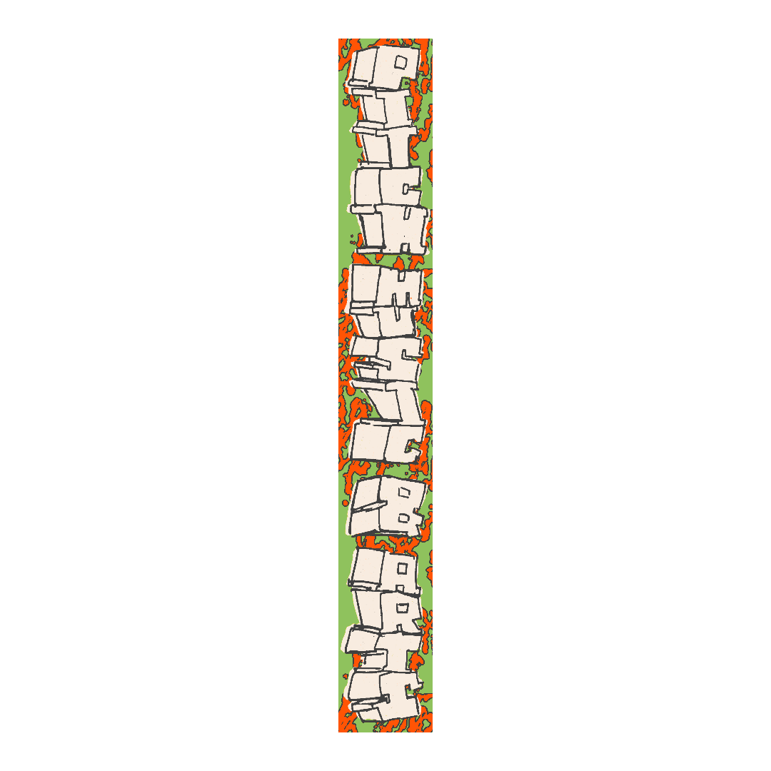 PMA25 | Scarf - Orange/Green