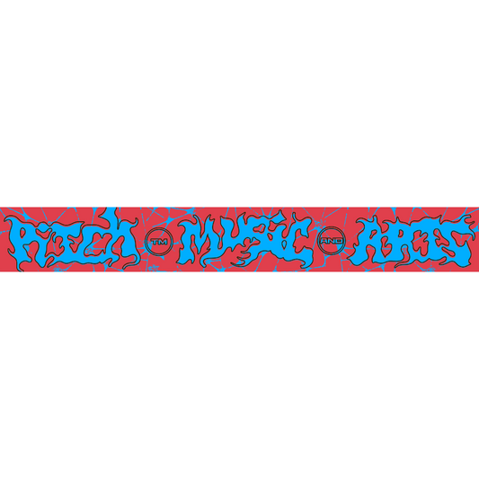 PMA26 | Knitted Scarf - Red/Blue