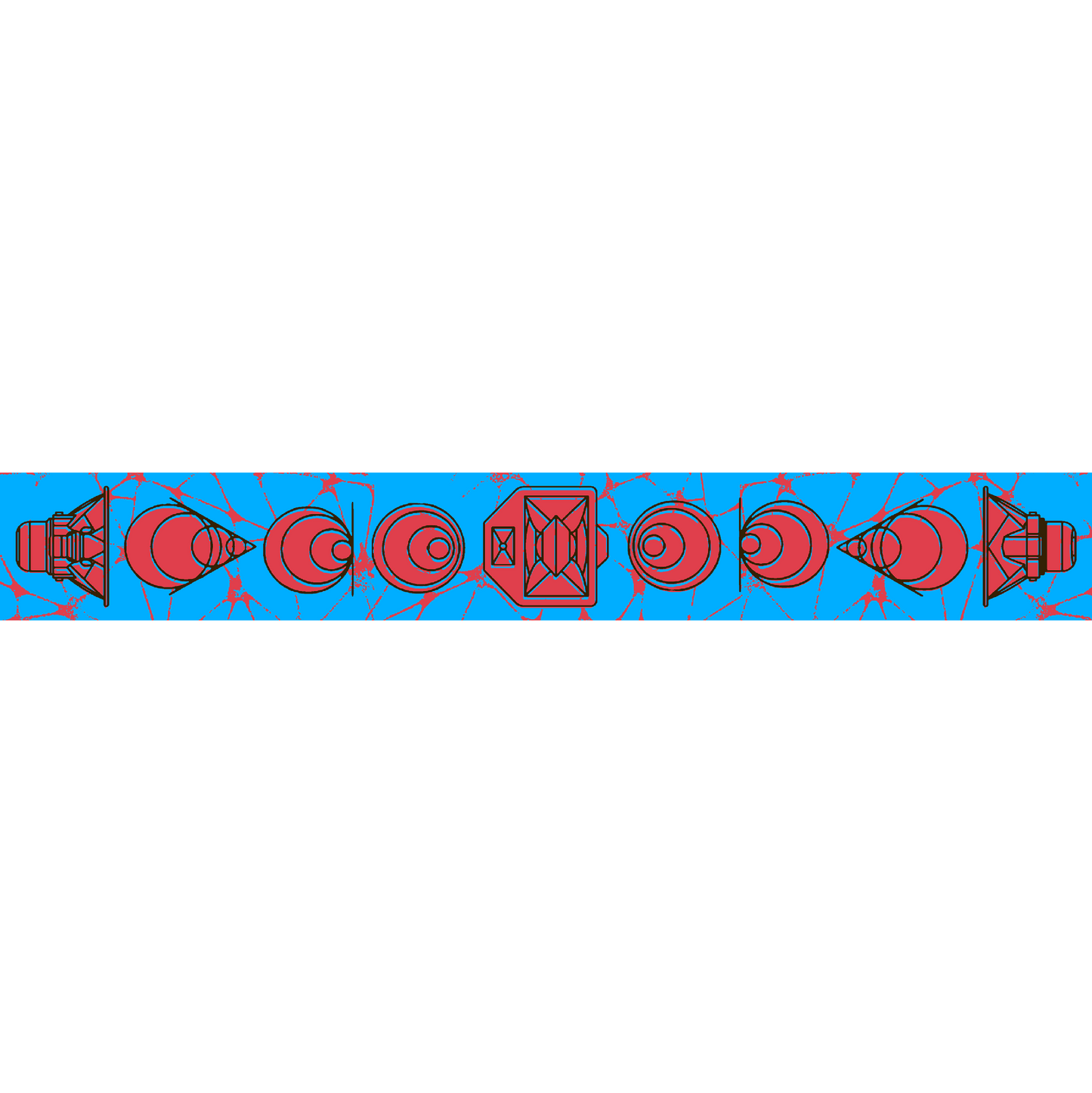 PMA26 | Knitted Scarf - Red/Blue